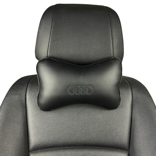 Подушки под шею Подушка под шею черная с вышивкой Audi (Черная)