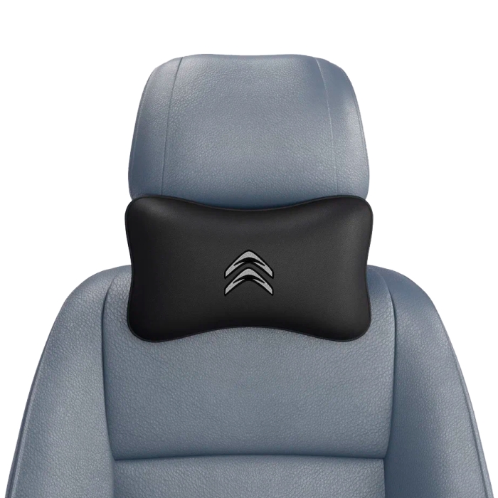 Подушки под шею Подушка под шею черная с вышивкой Citroen