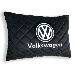 Подушка из алькантары с вышивкой 