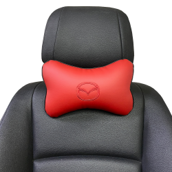 Подушка под шею красная с вышивкой 